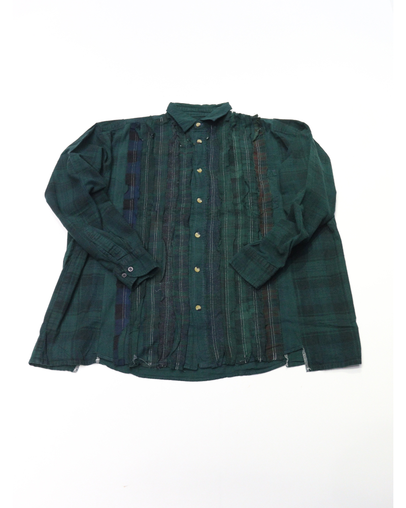 NEEDLESij[hYjRW397B Rebuids by Needles Flannel Shirt RibbonWide Shirt /O.D