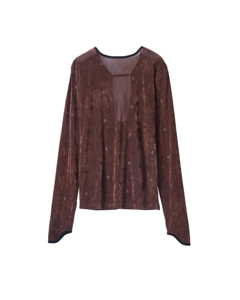 Knuth Marf (Nk[X}[t) KM25AW01 2way sheer velours tops