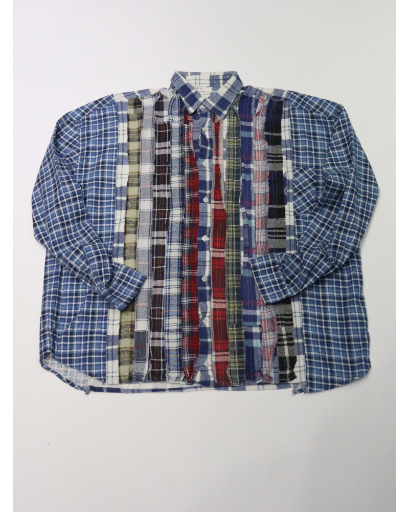 NEEDLESij[hYjRW393 Rebuids by Needles Flannel Shirt Ribbon Wide Shirt 