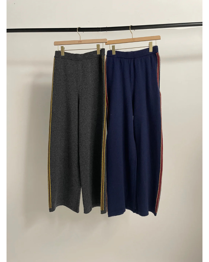 UhriE[Aj25AWUhr-KT501 Line Knit Pants