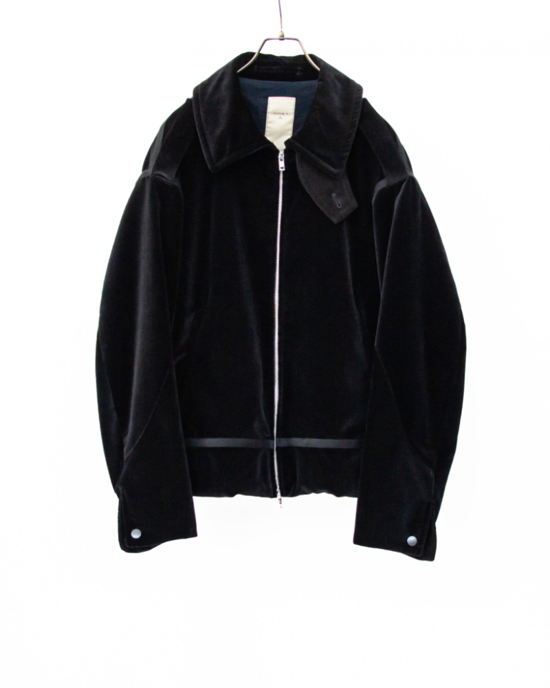 ANTHEM AiAZG[)A00189B WASHED VELVET MILITARY BLOUSON