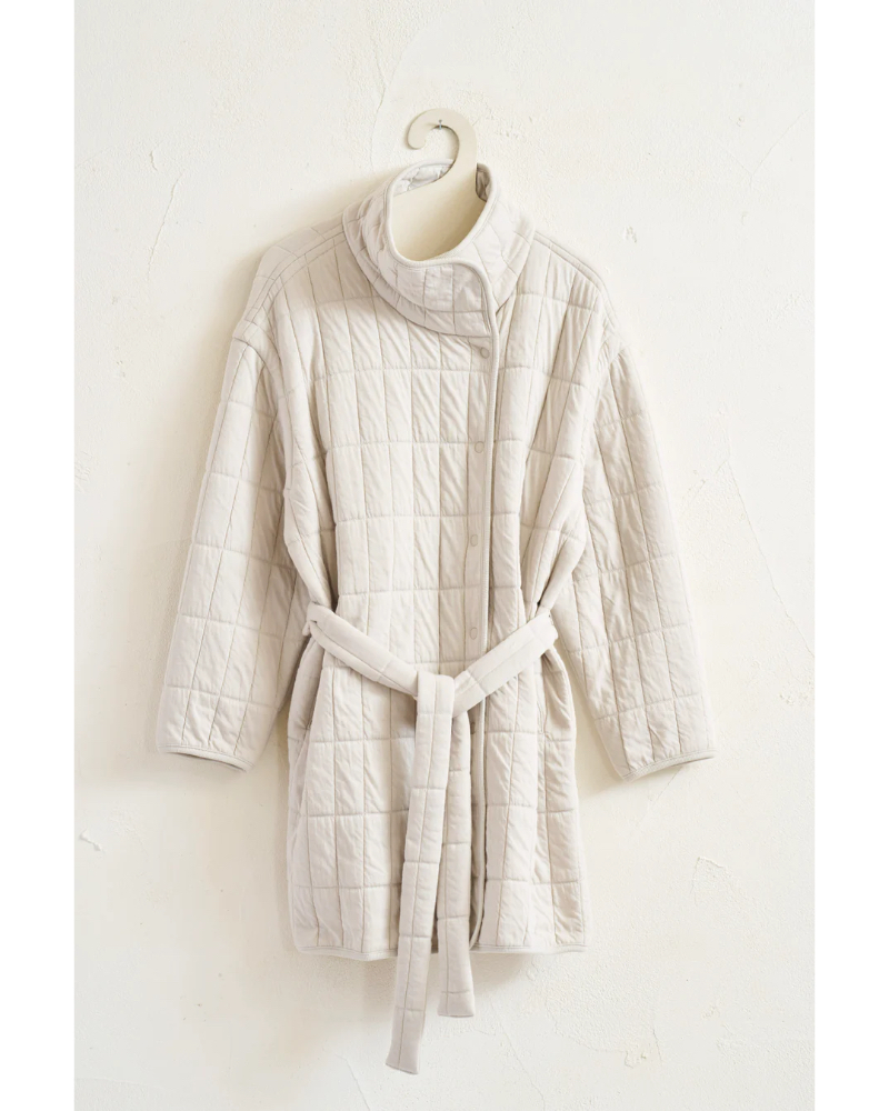 archiiA[LjAW25-H3 QUILT JACQUARD COAT