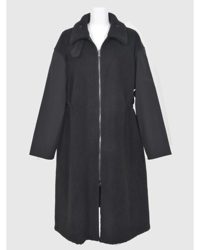 Vachementi@V jVL-08-203 Taffeta X Boa Reversible Coat