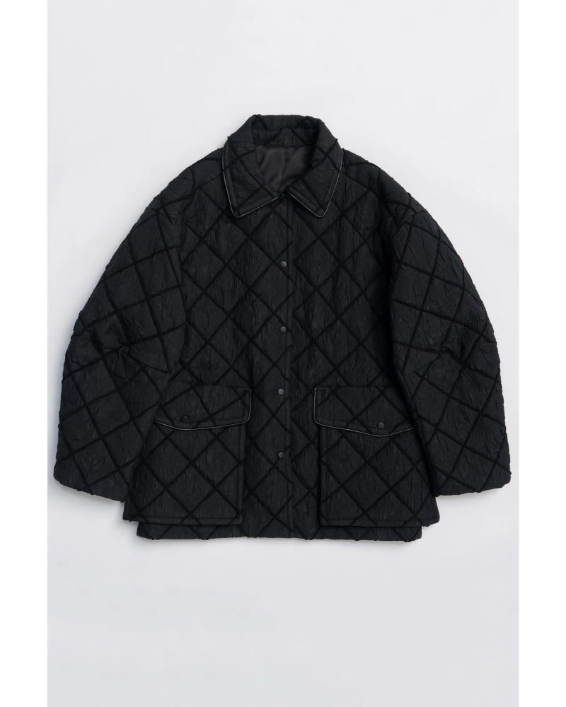 MAISON SPECIAL( ] XyV) 21252215203 Multi Fabric Mole Quilted Blouson