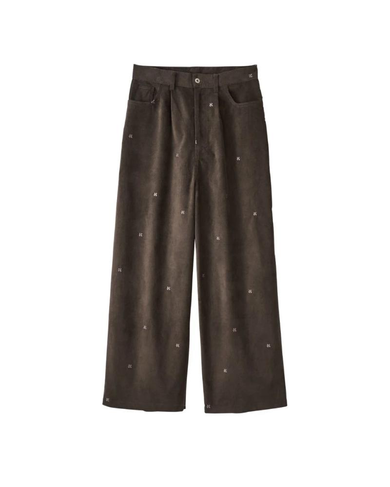 Knuth Marf (Nk[X}[t) KM25WN02 K motif velveteen pants(unisex)