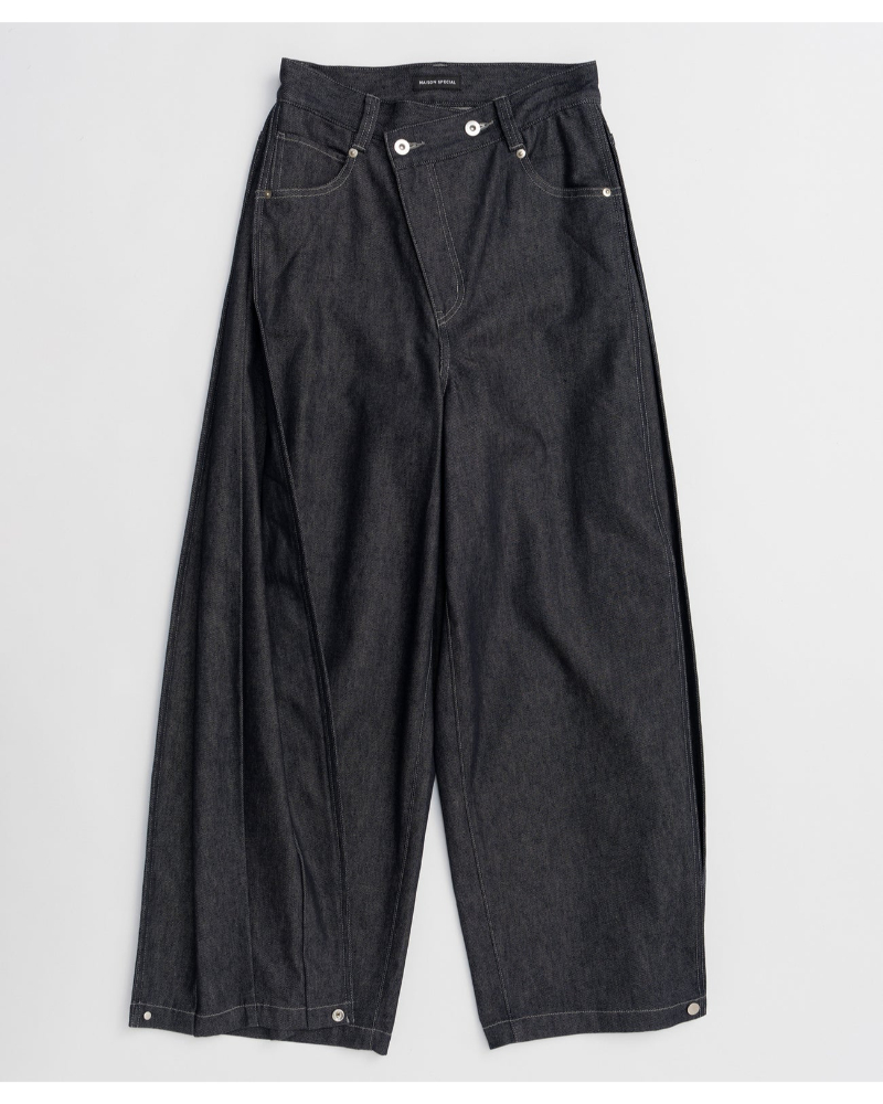 MAISON SPECIAL( ���]�� �X�y�V����) 21261465801 Side-Tuck Cocoon Denim Pants