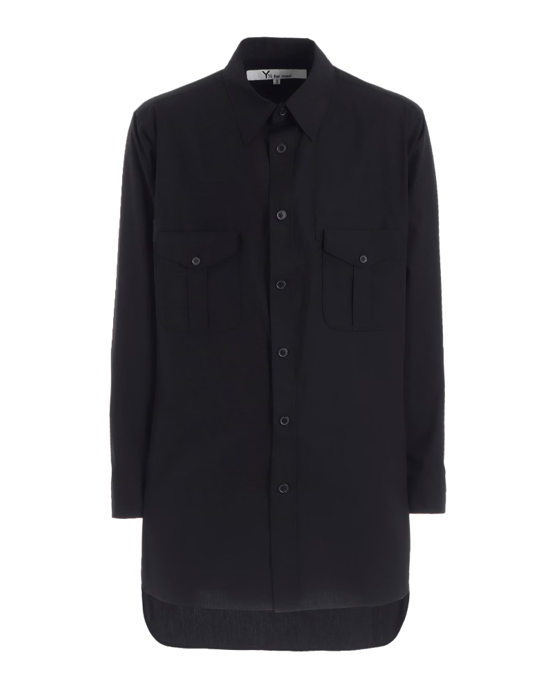 Y's for men�i���C�Y�t�H�[�����jMA-B07-001  100/2 BROAD SHIRT WITH DOUBLE CHEST PATCH POCKETS 