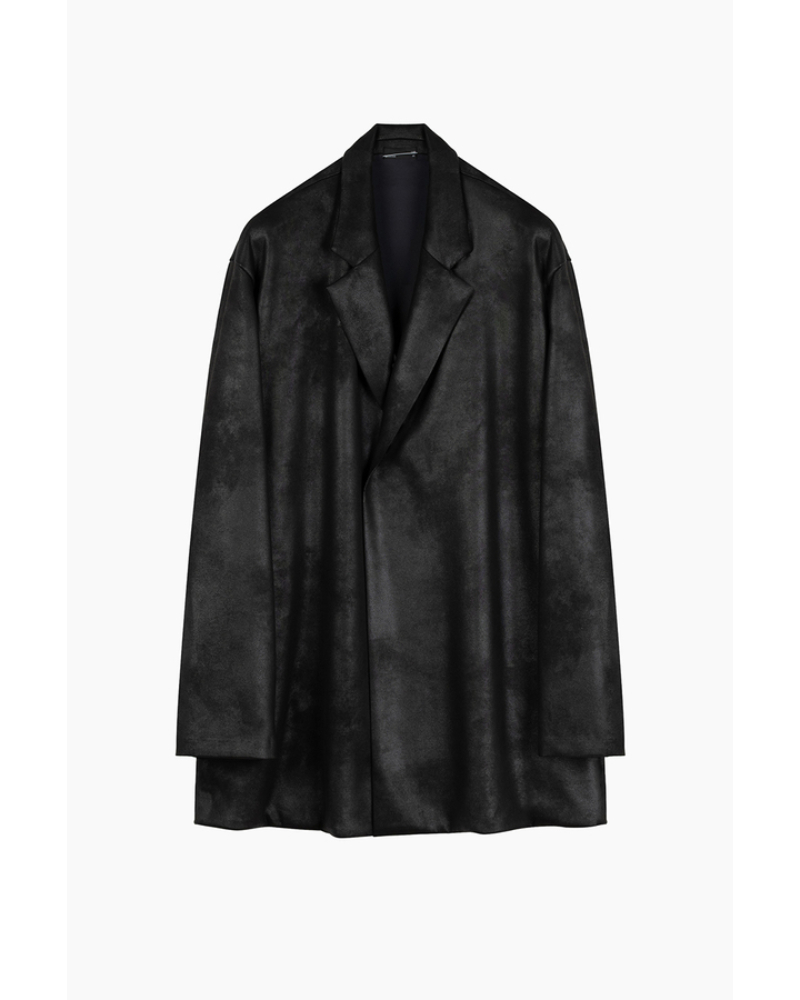 LAD MUSICIAN�i���b�h�~���[�W�V����) 2126-307 STRETCH FAUX LEATHER JERSEY GOWN JACKET