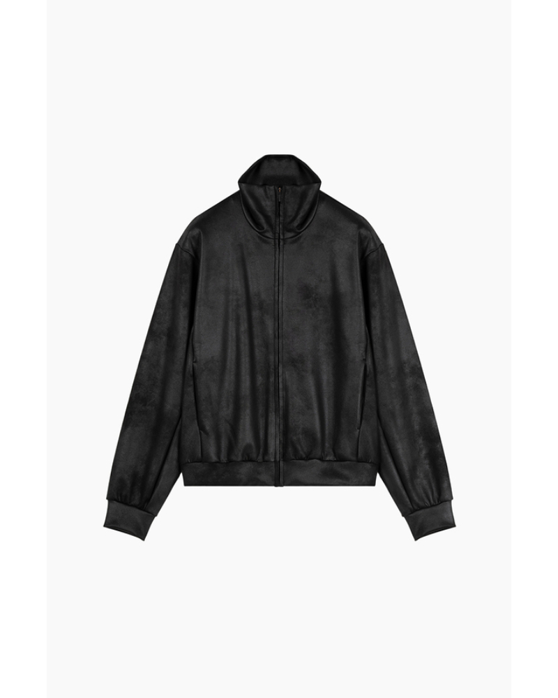 LAD MUSICIAN�i���b�h�~���[�W�V����) 2126-601 STRETCH FAUX LEATHER JERSEY TRACK JACKET