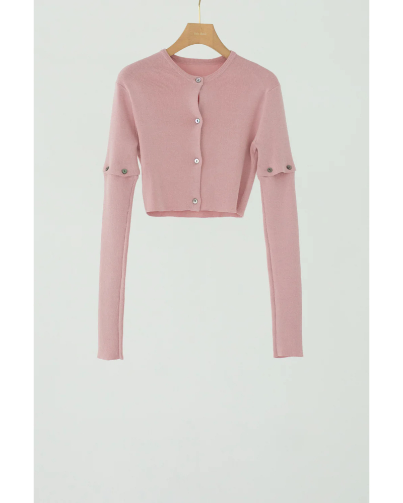 LITTLE $UZIE (���g���X�[�W�[) ls62577K COTTON RIB KNIT DETACHABLE CARDIGAN