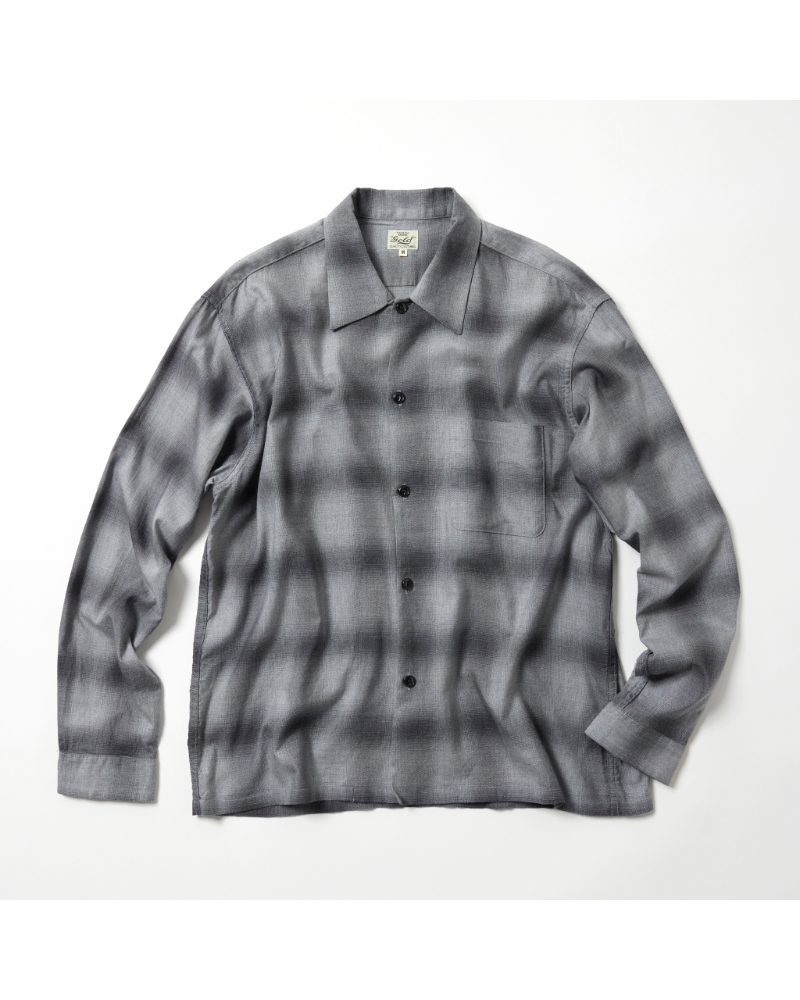 GOLD (�S�[���h) GL29646 COTTON / SILK NEL CHECK OPEN SHIRT