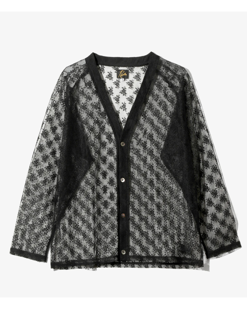 NEEDLES�i�j�[�h���Y) SX440 V-NECK CARDIGAN - FLORAL RASCHEL LACE