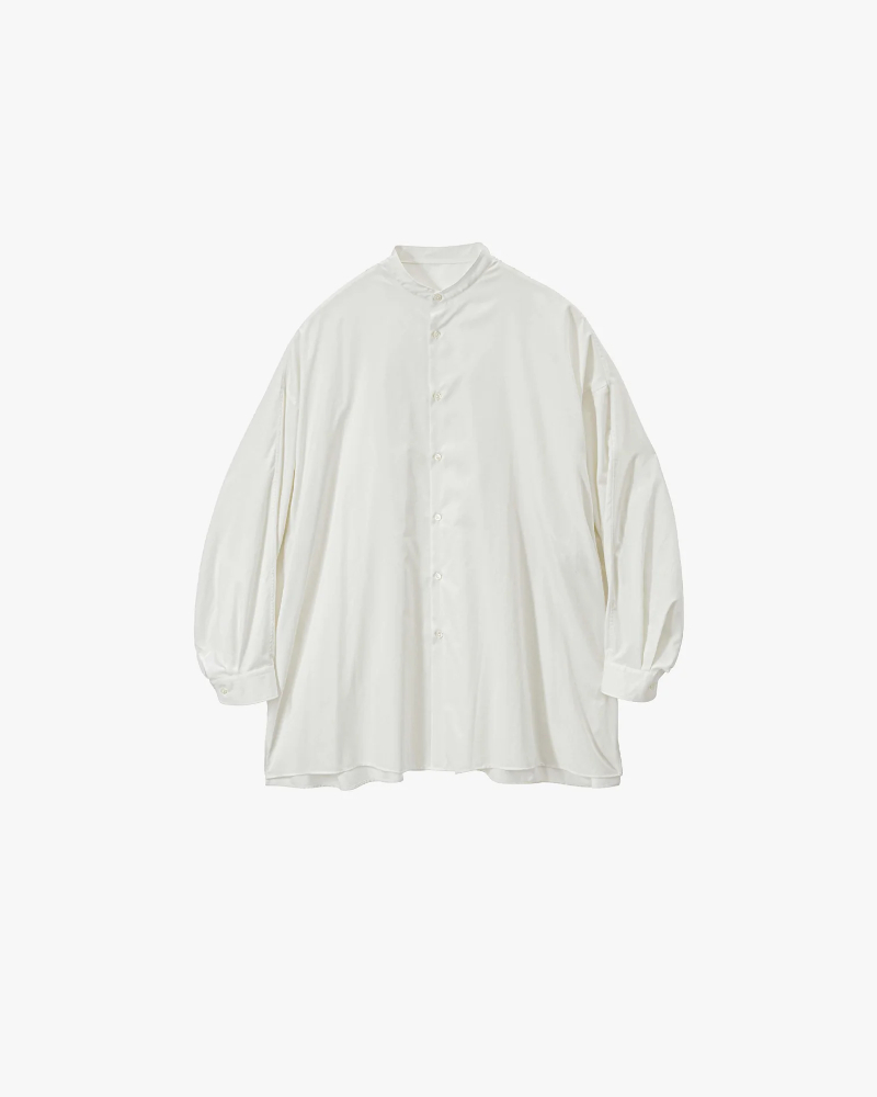 Graphpaper�i�O���t�y�[�p�[ �jGL261-50184 Silicon Poplin Deep Slit Band Collar Shirt