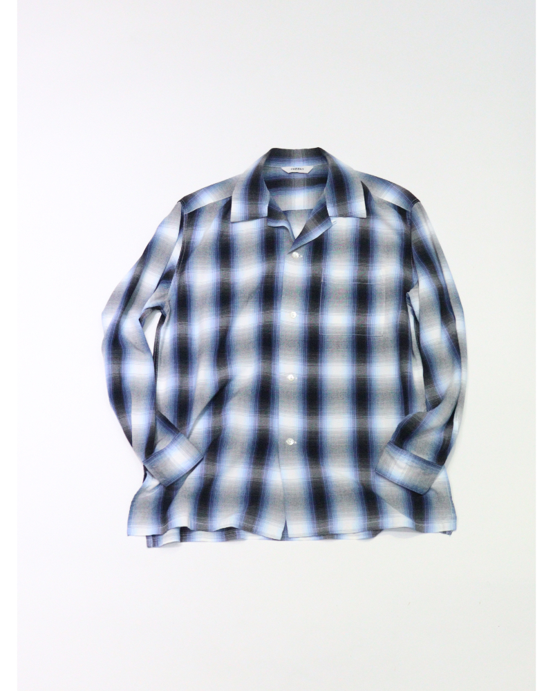 PHEENY�i�t�B�[�j�[�jPS26-SH02 Rayon Ombre Check L/S Shirt