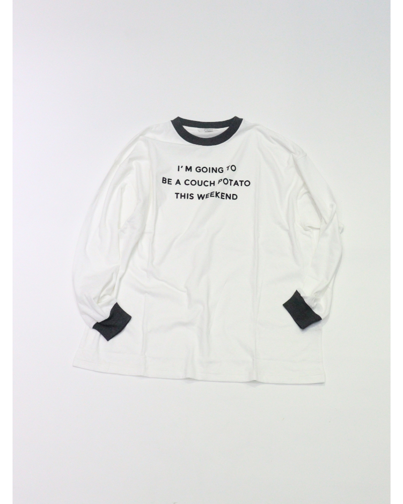 PHEENY�i�t�B�[�j�[)PS26-CS06 Flocked Vintage Jersey L/S Ringer Tee