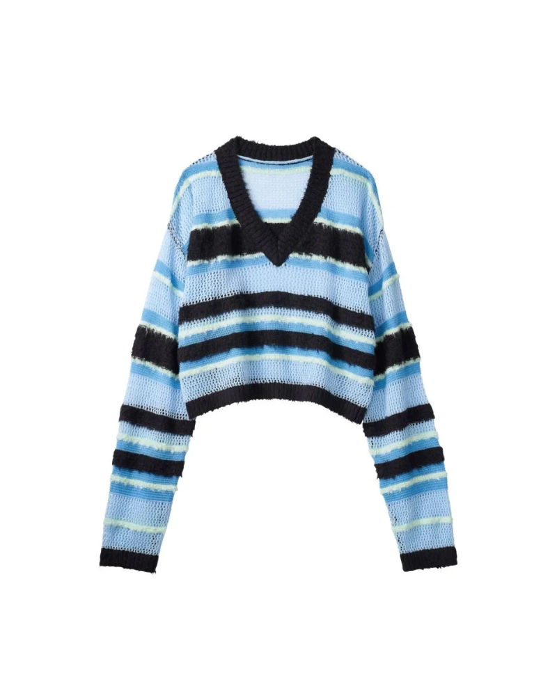 Knuth Marf (�N�k�[�X�}�[�t) KM26SPM01 double-faced border knit/black