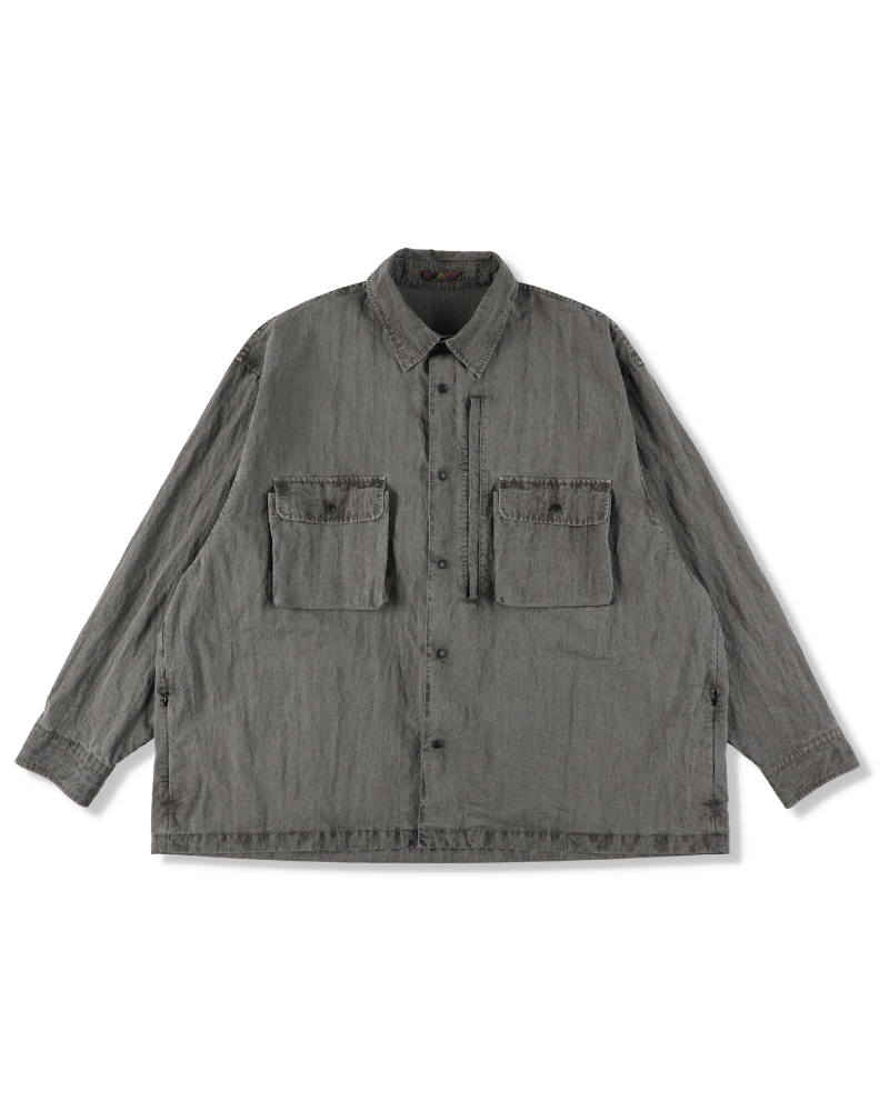 is-ness�i�C�Y�l�X)  26SS_07_1008SSSH04-2 Pigment-Dyed Long-Sleeve Shirt