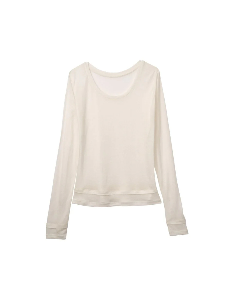 Knuth Marf (�N�k�[�X�}�[�t) KM26SPF03 round neck layered top