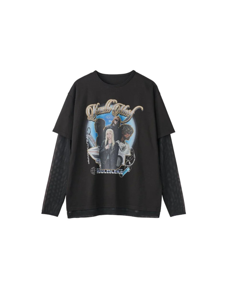 Knuth Marf (�N�k�[�X�}�[�t)  KM26SPG07 AI future layered t-shirt(unisex)