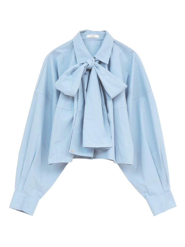 CLANE (�N���l) 10122-4023 RIBBON TIED COMPACT SHIRTS