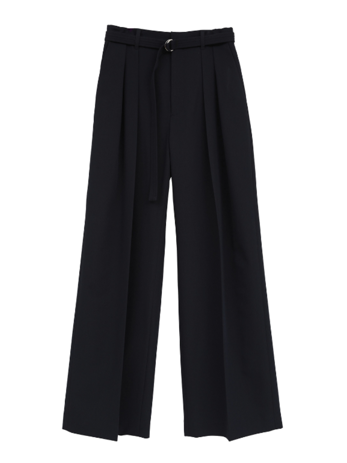CLANE (�N���l) 80110-7043 BELTED IN-TUCK WIDE PANTS