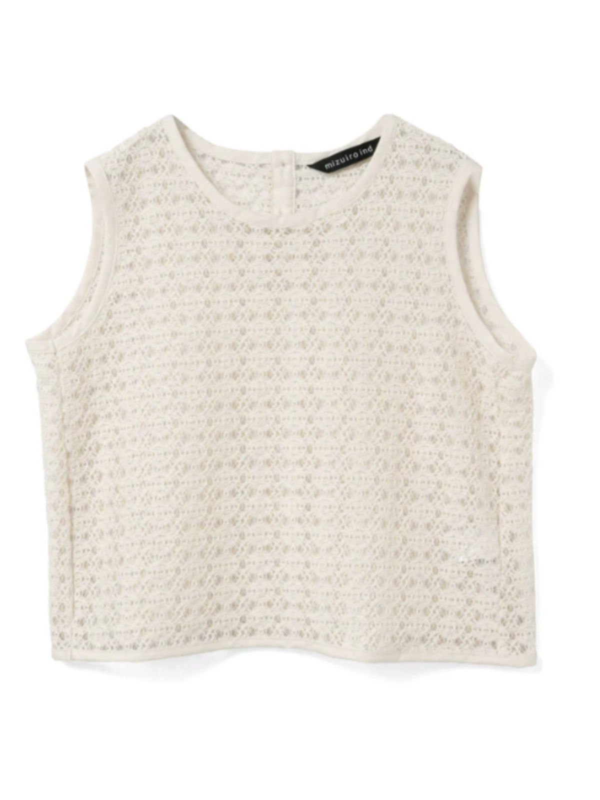 mizuiroind�i�~�Y�C���C���h�j1-230159 lace crew neck vest
