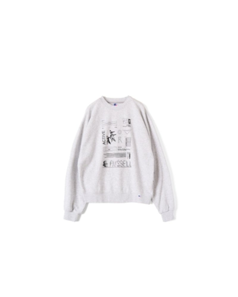 RUSSELL ATHLETIC(���b�Z�� �A�X���e�B�b�N) 211261-011 Wmns Nu Blend™ Sweat Crew Graphic T "CONVENIENCE YOUNG"