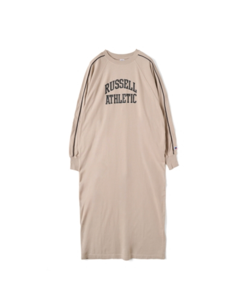 RUSSELL ATHLETIC(���b�Z�� �A�X���e�B�b�N)201261-003  Wmns Campus Jersey L/S Graphic Onepiece �hArch Logo"