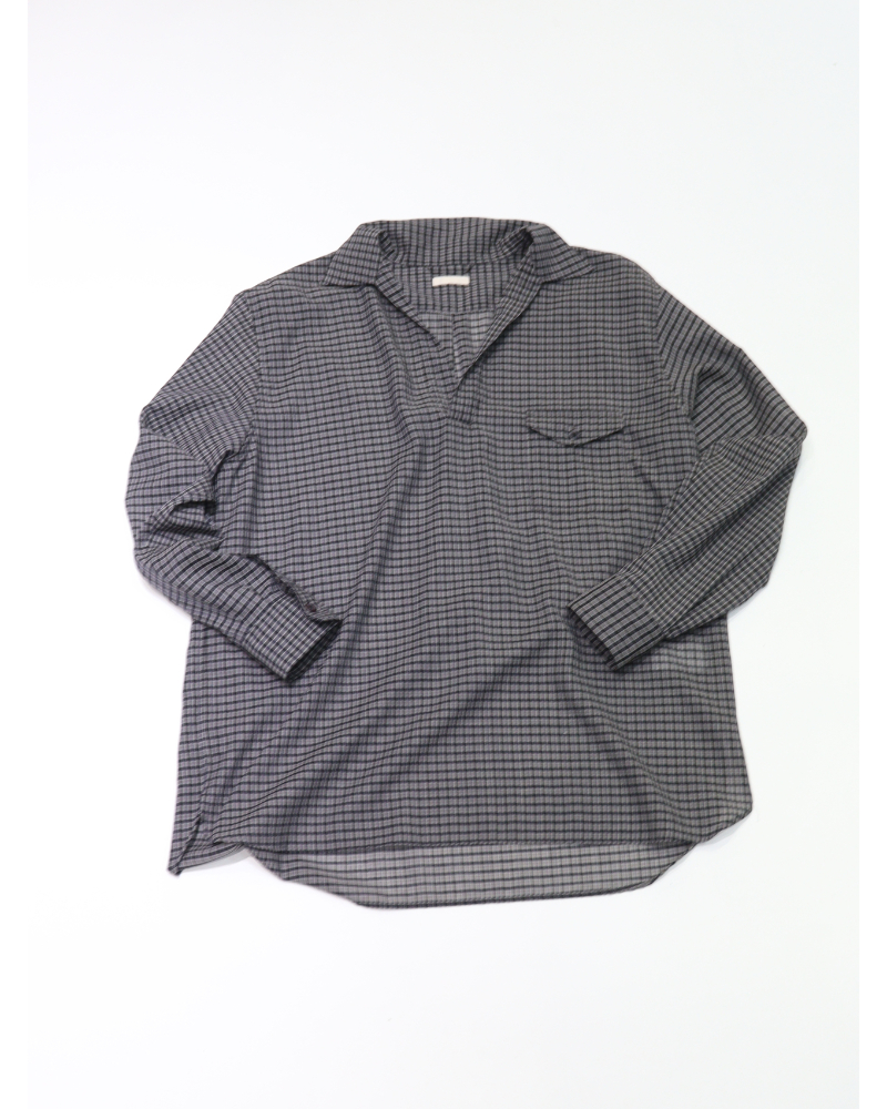 ULTERIOR(�A���e���A�jUSH66-LA237-B SUPER LIGHT WOOL CHECK SKIPPER SHIRT