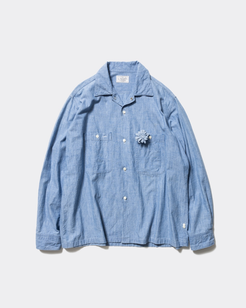 Unlikely(�A�����C�N���[) U26S-11-0003 Unlikely Open Coller Chambray With Flower