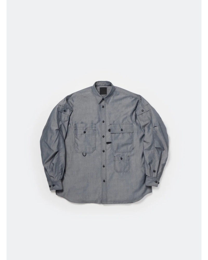 DAIWA PIER39�i�_�C���s�A 39) BE-84026L W's TECH MULTI POCKET CHAMBRAY SHIRT L/S 
