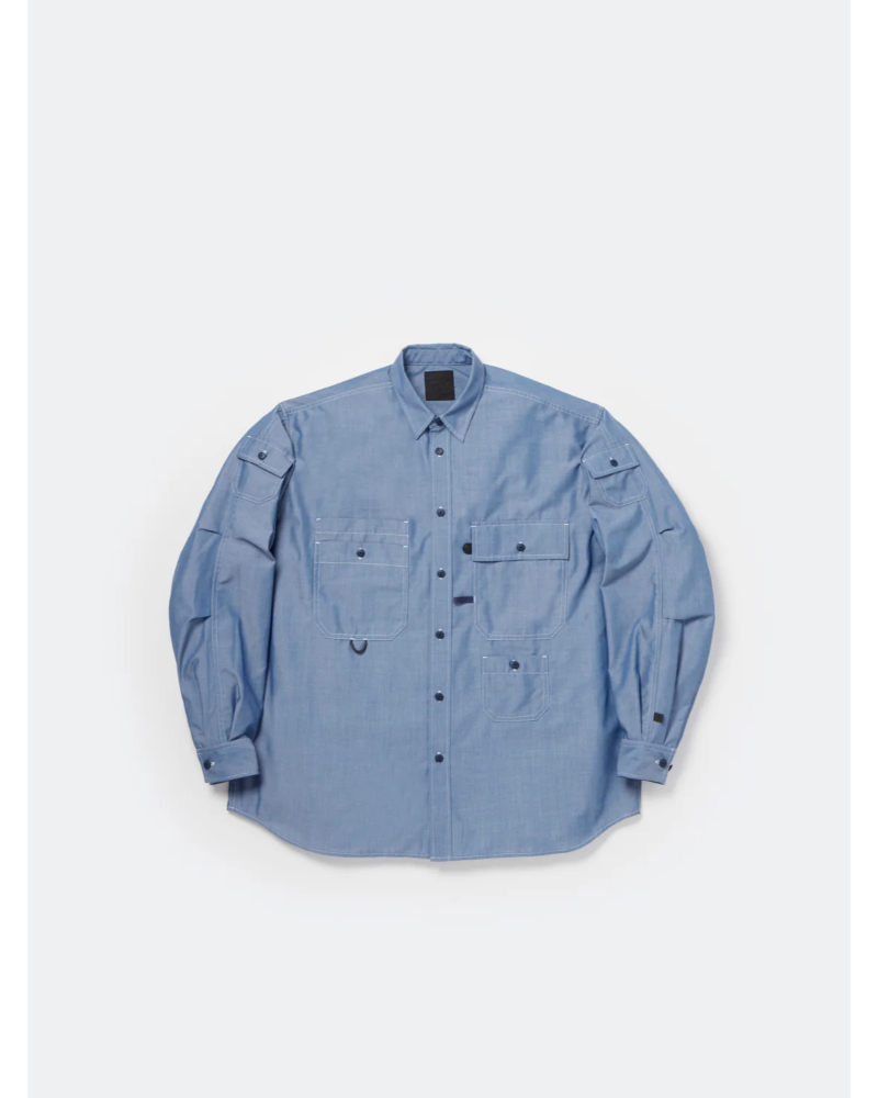 DAIWA PIER39�i�_�C���s�A 39) BE-84026 TECH MULTI POCKET CHAMBRAY SHIRT L/S