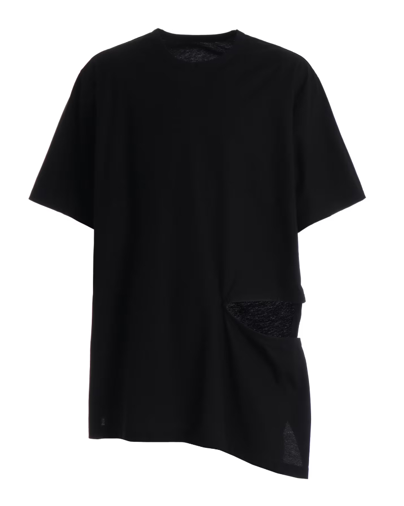 Ground Y�i�O���E���h ���C)GK-T03-005 30 HARD TWIST STRETCH JERSEY LEFT CUT-OUT T-SHIRT