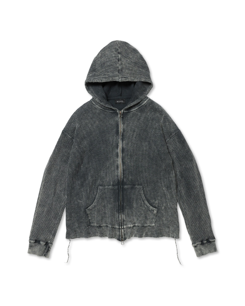 ROTOL�i���g��) R26SCNY29 Chemical Dyed Waffle Zip Hoodie