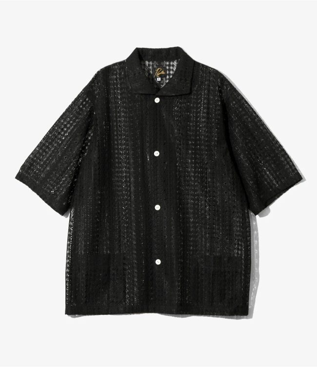 NEEDLES�i�j�[�h���Y) SX284  S/S WIDESPREAD COLLAR SHIRT - RASCHEL LACE