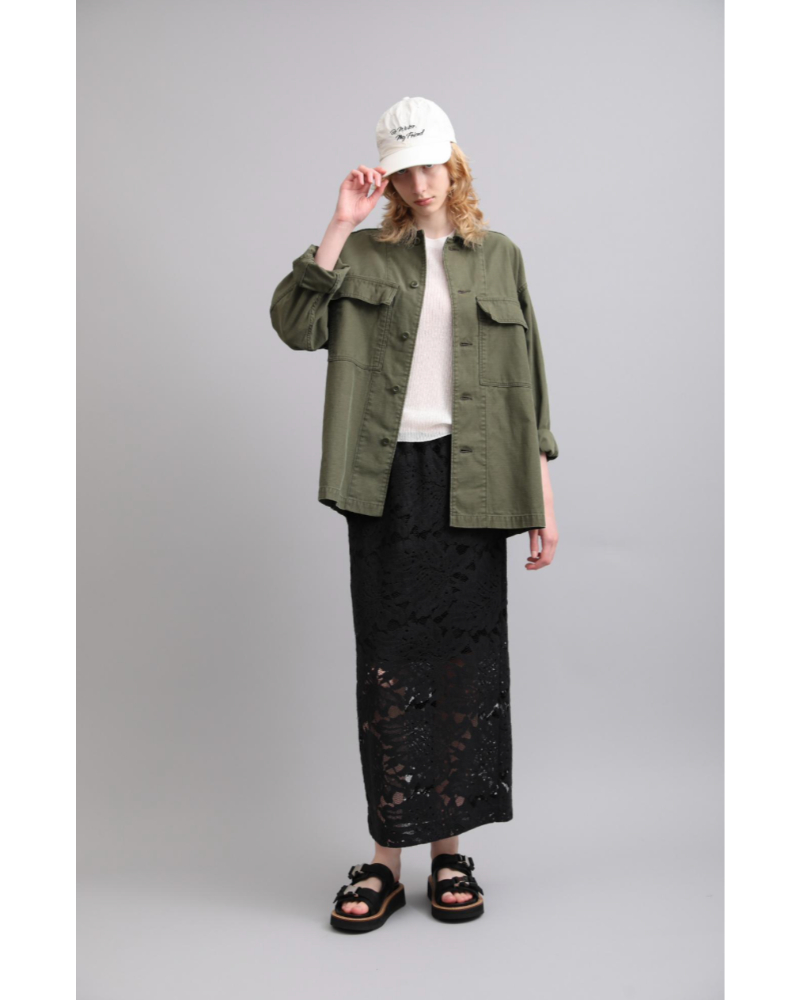 SACRA�i�T�N���j126105031 VINTAGE BACK SATIN SHIRT JACKET