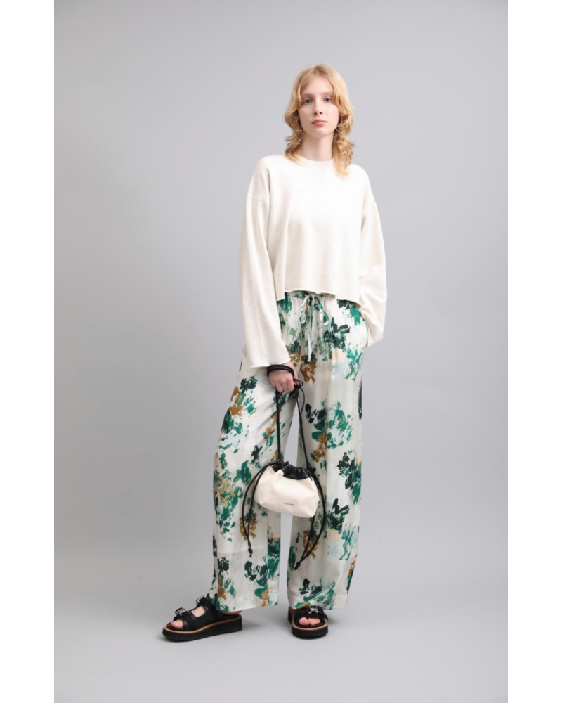 SACRA�i�T�N���j126141091 EXTRA FINE FLEECE CROPPED TOP