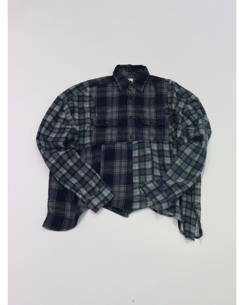 OLD PARK�i�I�[���h �p�[�N�j OP-544-3 HALH-BUTTON SHIRT FLANNEL
