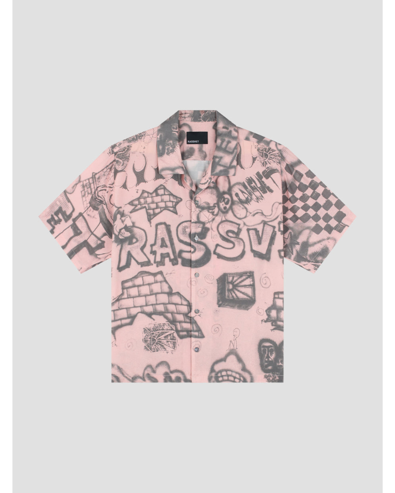 RASSVET (���X�x�[�g) PACC18B002 MEN SPRAY SS SHIRT WOVEN