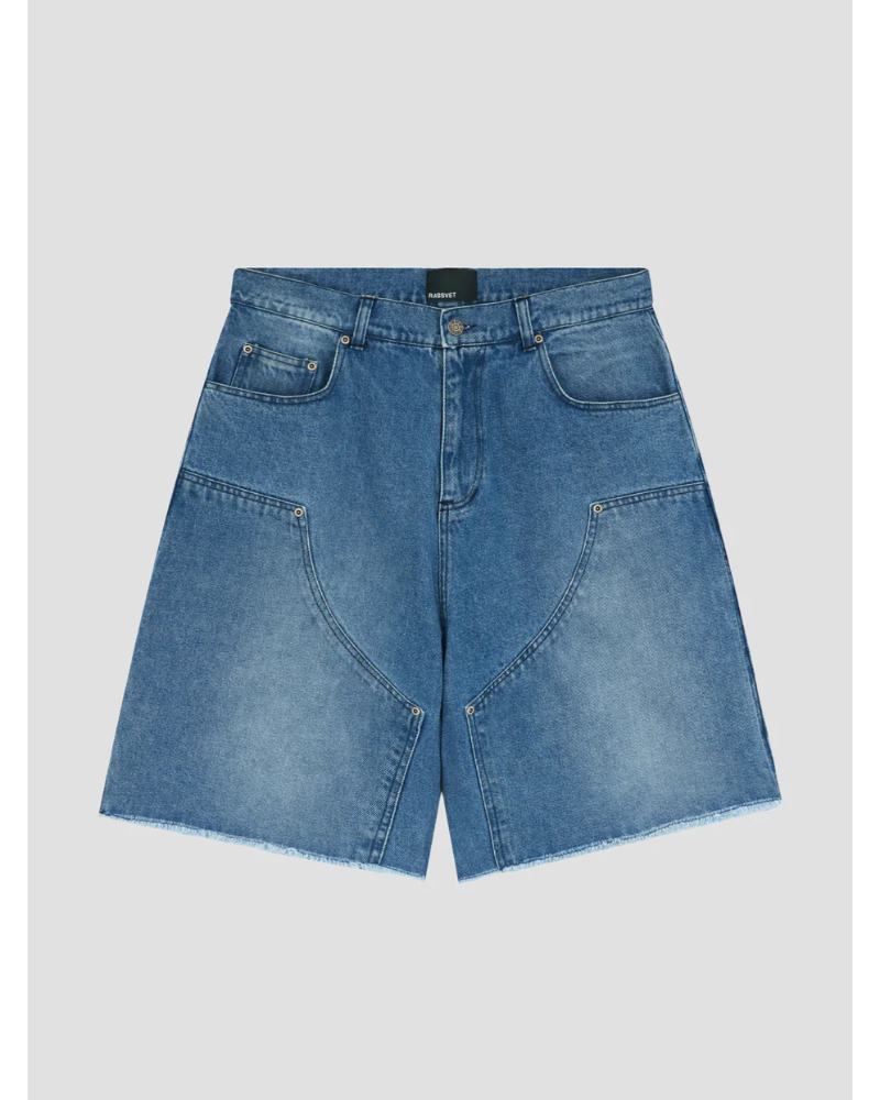 RASSVET (���X�x�[�g)  PACC18P024 BAGGY DOUBLE KNEE DENIM SHORTS 