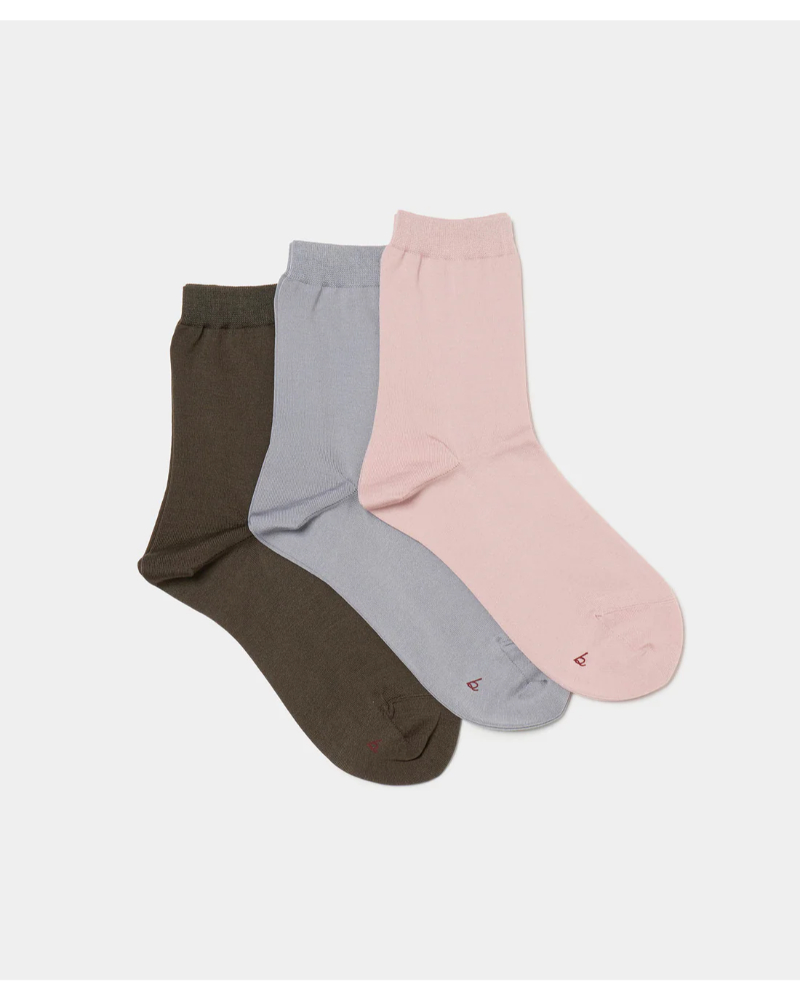 babaco�i�o�o�R) BA02-BN3A 3 Pairs of Colors Socks