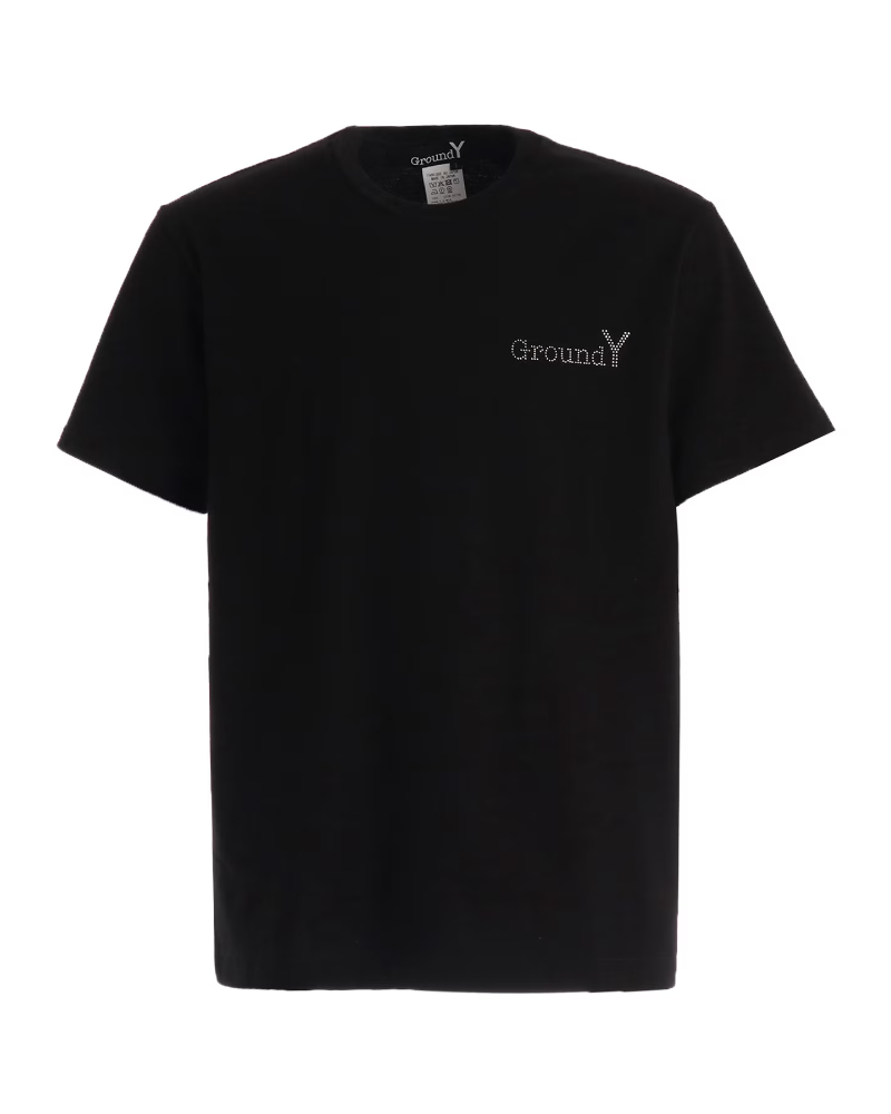 Ground Y�i�O���E���h ���C) GK-T85-070-2 JERSEY BLACK STONE T-SHIRT