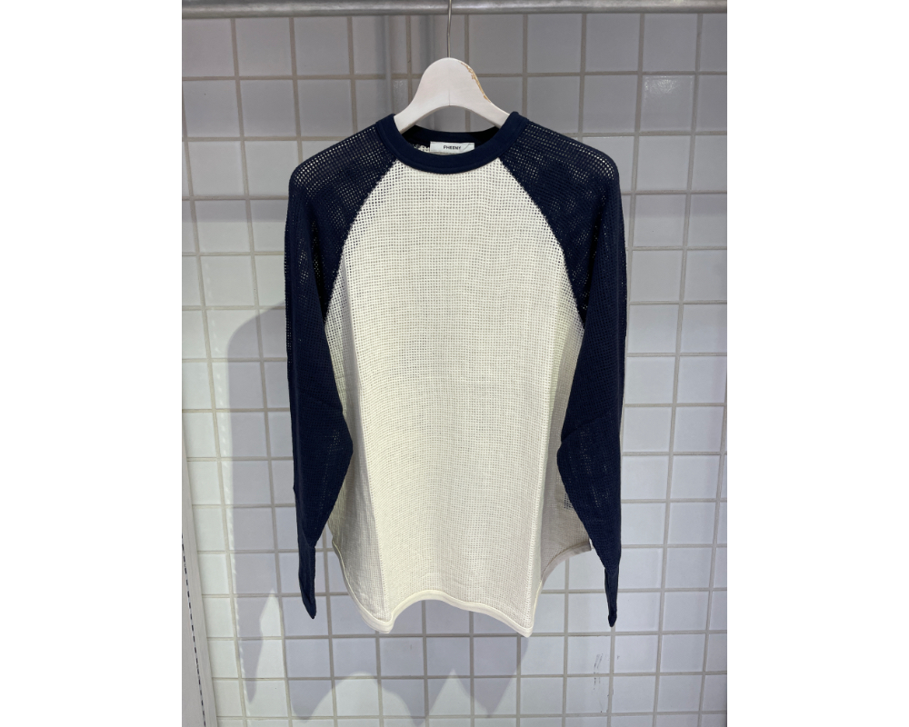 PHEENY�i�t�B�[�j�[)PS26-CS12  Basket Mesh Raglan L/S Tee