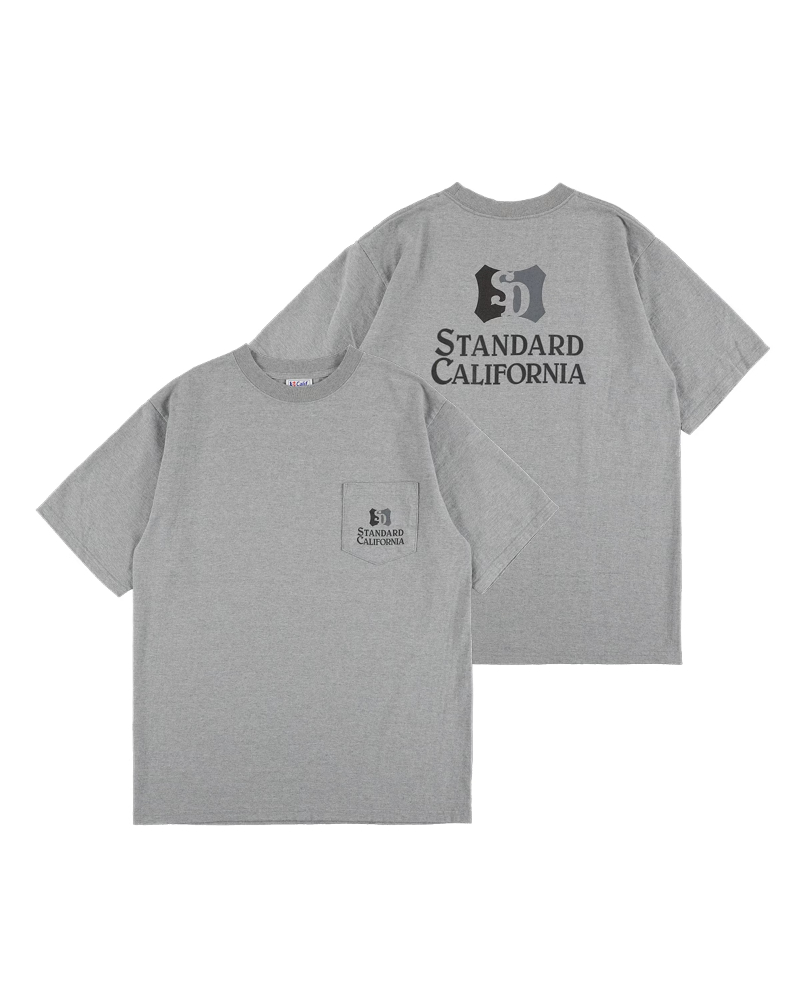 STANDARD CALIFORNIA�i�X�^���_�[�h�J���t�H���j�A) TSOAF100 SD Heavyweight Shield Logo Pocket T