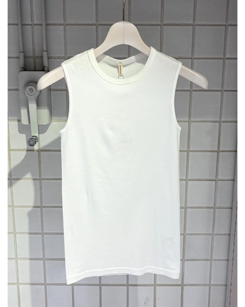 babaco�i�o�o�R) BA01-CR71 Cotton/Silk Basic Sleeveless Top