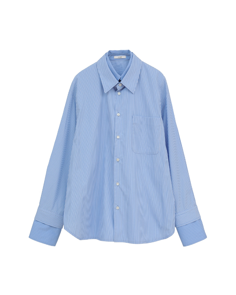 CLANE (�N���l) 10122-4053 TWO TONE LAYERED SHIRTS