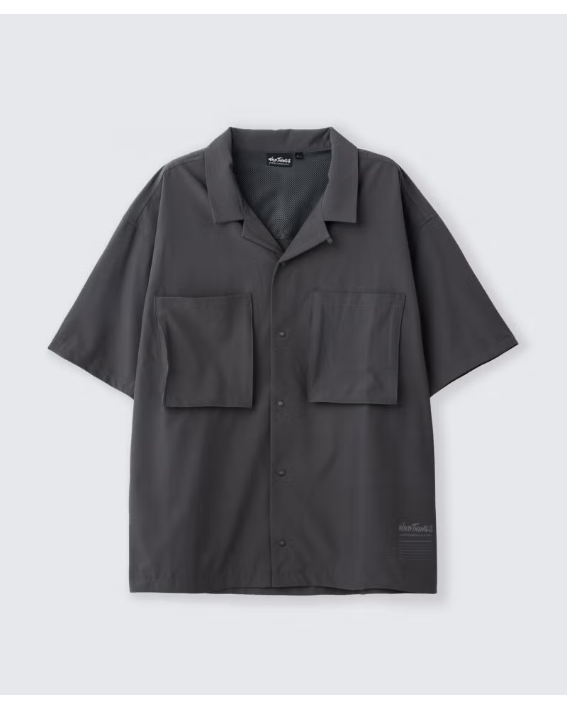 WILDTHINGS�i���C���h�V���O�X) WT26041AD OPEN COLLAR POCKET SHIRT
