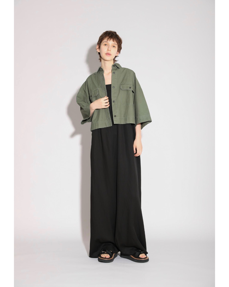 SACRA�i�T�N���j126208071  COTTON HORSE CLOTH CROPPED SHIRT