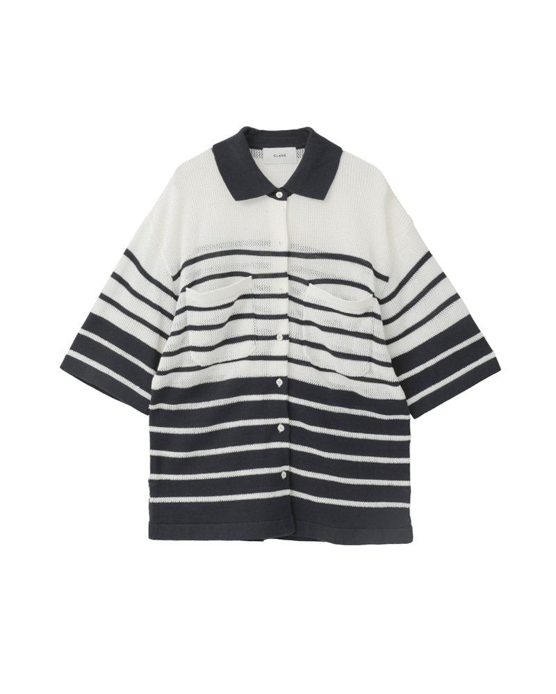 CLANE (�N���l)   10106-2303 HALF SLEEVE OVER KNIT SHIRT