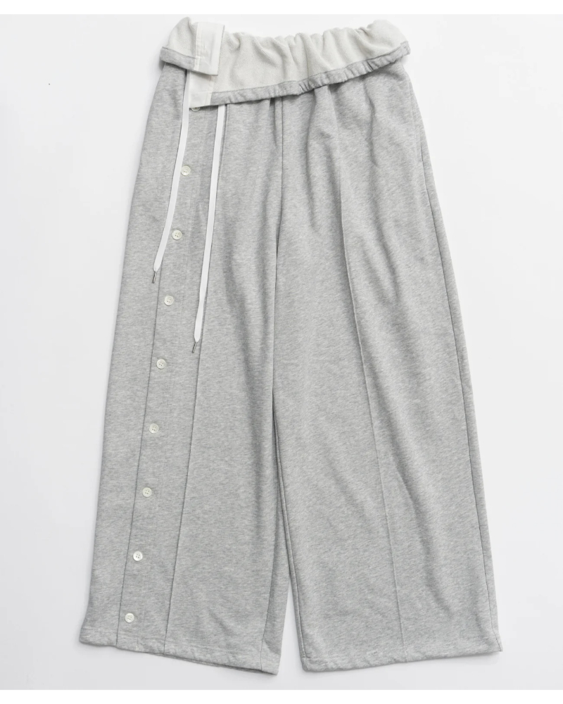  MAISON SPECIAL�i���]���X�y�V�����j21261465306 Button Slit Turn-Back Sweat Pants